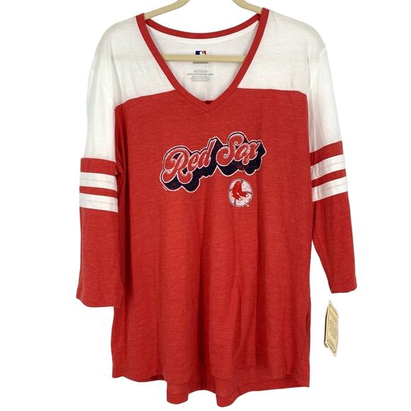 Boston Red Sox Genuine Merchandise MLB Baseball Tee Red Women's Size XXL NWT - Picture 1 of 6